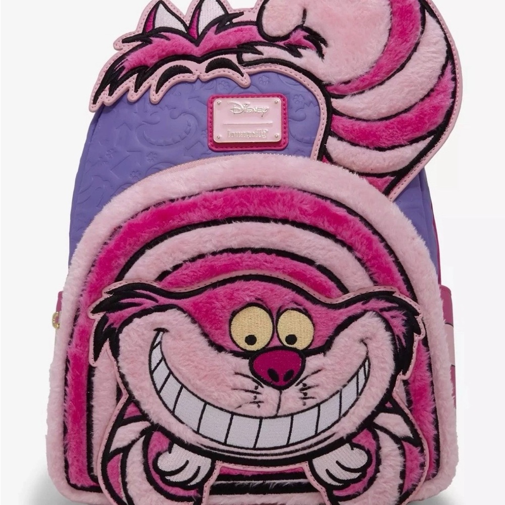 Disney Cheshire Cat Loungefly Backpack - Pink and Purple NWT